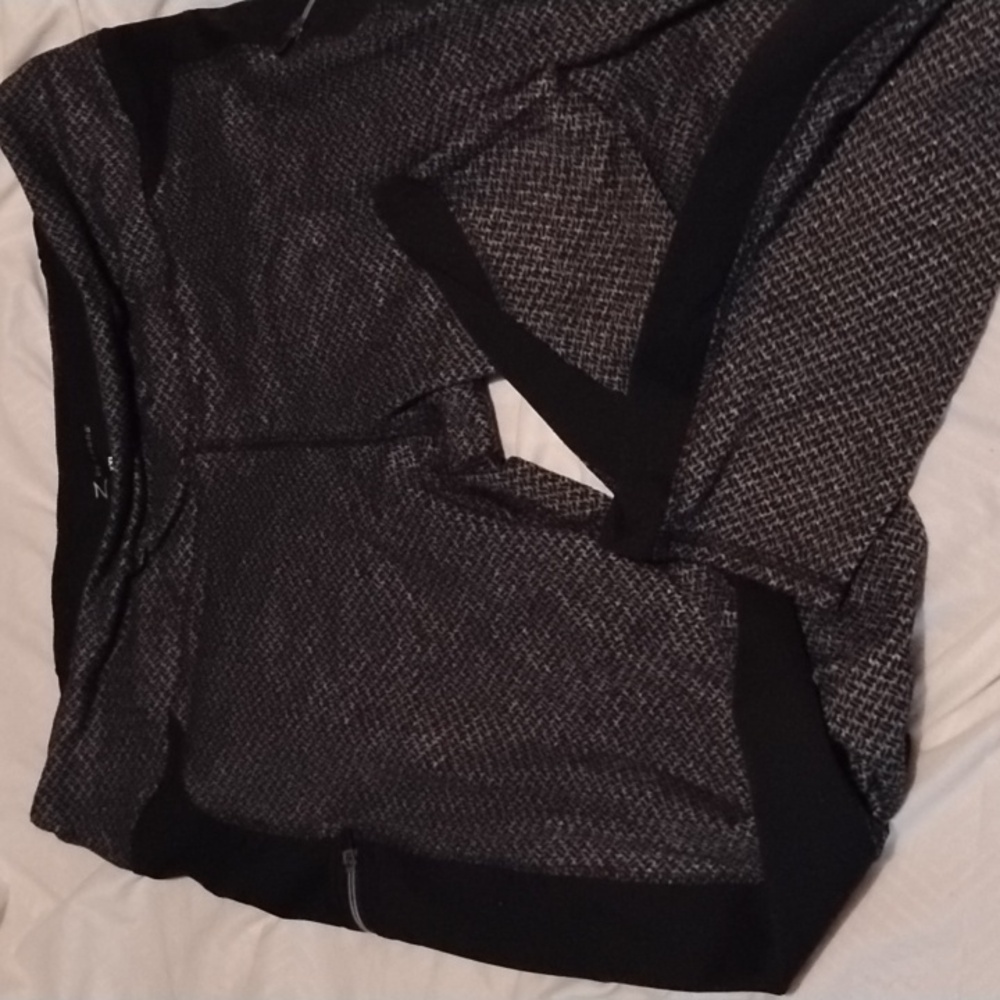 Z by Zobha Black and Gray Full Length Leggings#zip Pockets